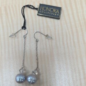 Honora Silver Pearl and Crystal Earrings